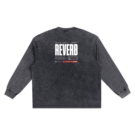 Reverb - 'Brutalism' Snow Washed Oversize Long Sleeve T-shirt