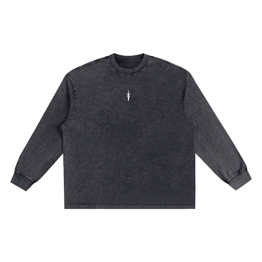 Reverb - 'Brutalism' Snow Washed Oversize Long Sleeve T-shirt